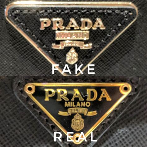 authentic prada logo|inside of prada bag.